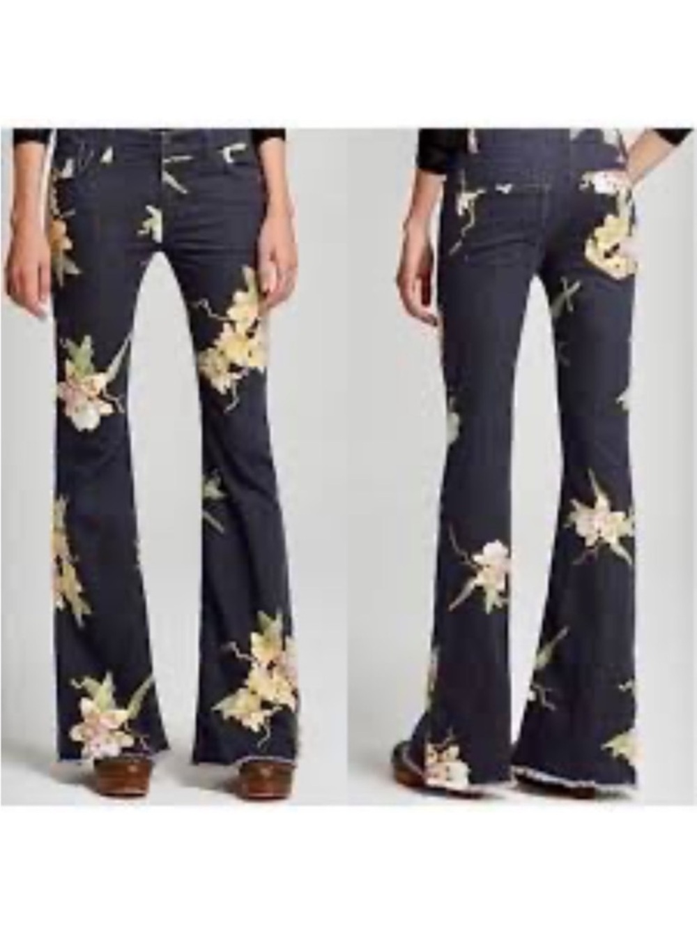 Free People Low Waist Floral Women's Jeans - Picture 7 of 7